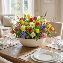 Artikel Blomsterskål plastskål i beige meleret Ø30cm 3stk