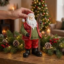 Artikel Julemand Dekorationsfigur med Skimalet 14×10,5×24,5cm