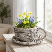 Artikel Tekop lavet af naturmateriale med rustik charme til eksklusiv indendørs dekoration 13 cm