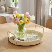 Artikel Rund bakke til spisestue, opholdsstue og dekoration, 22 cm