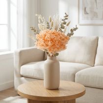 Artikel Tørrede hortensiablomsterbuket til elegante blomsterdekorationer derhjemme, 65 cm