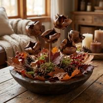 Artikel Naturblomst, palmekop på stilk, naturlig 25 stk.