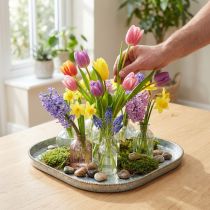 Artikel Dekorativ bakke, metalbakke, zinkbakke, antik look, 39,5 cm