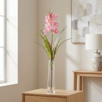 Artikel Kunstige blomster, silke blomster dekorativ lilje pink 97cm