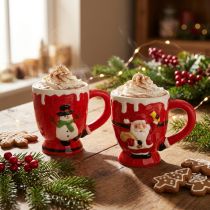 Artikel Julekopper kop julemand keramik 10,5cm 2stk
