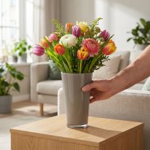 Artikel Vase "Fizzy" Ø13,5cm H20cm platin grå 1 stk