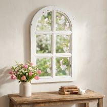 Artikel Trædekoration shabby chic dekorativ vinduesramme træ hvid 29,5×48cm