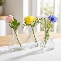 Artikel Mini glasvaser til moderne borddekoration og stilfulde detaljer, 11 cm, 6 stk.