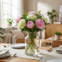 Artikel Glas blomstervase bred klar Ø12cm H20cm