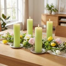Artikel Ensfarvede lys limegrønne​​​​​​ Tilspidsede lys 50×300 mm 4 stk.