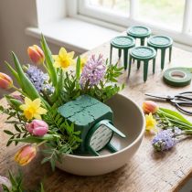 Artikel Pinholder blomsterarrangement holder selvklæbende til blomsterskum 3cm 5 stk