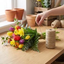 Artikel Jute bånd jute snor bånd jute naturligt dekorativt bånd Ø2mm 200m