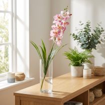 Artikel Kunstig Orkidé Pink Hvid Kunstig Blomsterorkidé 73cm