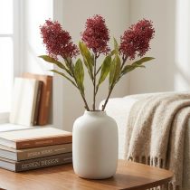 Artikel Skimmie kunstige blomster bordeaux Skimmia Japonica tørt look 59 cm 3 stk.