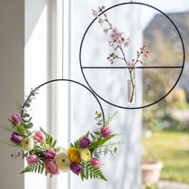 Artikel Dekorativ metalring dekorativ ring Scandi ring sort Ø25,5cm 6 stk