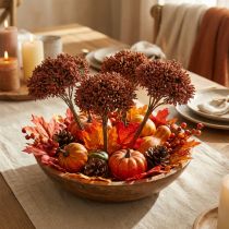 Artikel Kunstige blomster brune dekorative blomster i et bundt af 4 stk