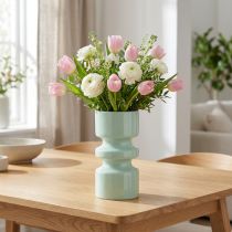 Artikel Blomstervase Metal i Mintgrøn Emalje Ø9cm H17,5cm