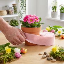 Artikel Filtbånd pink pottebånd uld bånd uldfilt B15cm L5m
