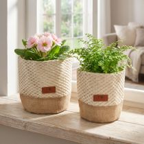 Artikel Stofkurv Utensilo plantekasse natur creme Ø16cm Ø19cm