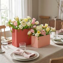Artikel Blomsterpose ekstra lang med folie laksepink 24x12cm 6 stk