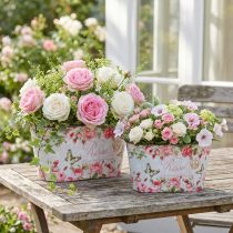 Artikel Plantepotteroser, dekorativt kar, blomsterbakke 21,5 cm / 18,5 cm sæt med 2