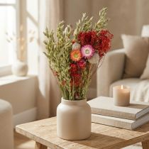 Artikel Buket tørrede blomster Buket engblomster Rød H50cm 150g