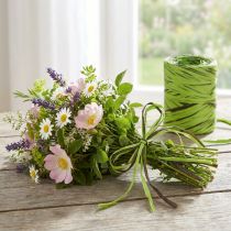 Artikel Raffia bånd grønt, brunt, poly raffia 200m