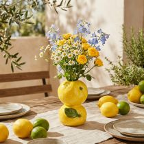 Artikel Blomstervase citron keramik vase dekoration Middelhavet H13cm