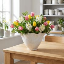 Artikel Urtepotte keramisk plantekrukke blomsterbæger plantepotte hvid Ø19cm
