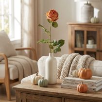 Artikel Kunstig rose orange, kunstig rose, dekorativ rose L74cm Ø7cm