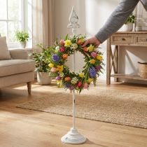 Artikel Kransholder hvid shabby chic kransstativ 1 krog H76cm