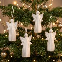Artikel Englevedhæng dekorativ figur til ophængning på juletræ 8 cm 4 stk.