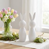 Artikel Enkel kaninfigur som dekorativ genstand til moderne forårsarrangementer, 22 cm, 2 stk.