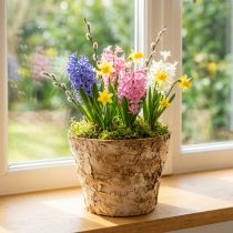 Artikel Rund plantekasse, naturlig dekoration, bark, birkepotte, Ø12 cm H10 cm, 5 stk.