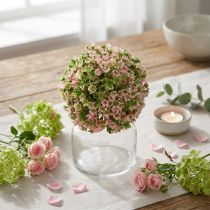 Artikel Mini dekorativ kugle pink-grøn kunstig Ø10cm 1 stk