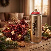 Artikel Maling spray rød Montana Gold satin mat 400ml