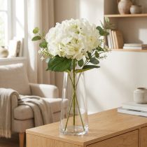 Artikel Kunstig hortensia gigant dekorativ blomst hvid Ø23cm L84cm