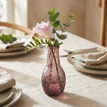 Artikel Mini Vase Lilla Glasvase Blomstervase Glas Diamanter Ø6cm H12cm