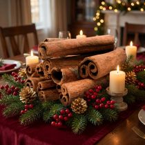Artikel Dekorative kanelstænger i en bunke, kanel juledekoration, 40 cm, 500 g