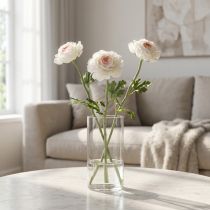 Artikel Kunstig ranunkel med fine blomster til stilfuld og nem plejedekoration, 51 cm, 3 stk.