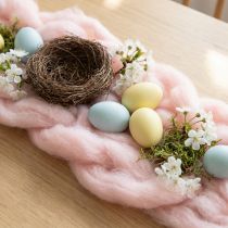 Artikel Dekorativ uld pink 2m uldsnor filtning af uld til hobby og blomsterdekorationer