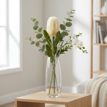 Artikel Artificial Flower Banksia White Cream Artificial Exotics 64cm