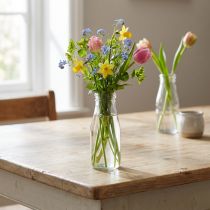 Artikel Flaskedekoration i glasflaskevase lavet af glas Ø7,5 cm H19 cm