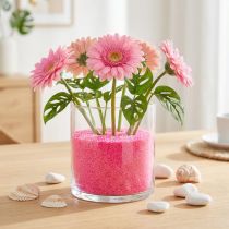 Artikel Dekorationssand lyserødt hobbysand farvet sand 0,5 mm neonpink 1 kg
