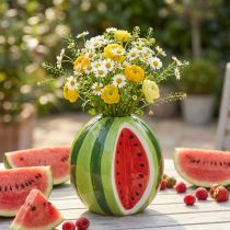 Artikel Keramisk vase vandmelon dekorativ vase keramik H12cm