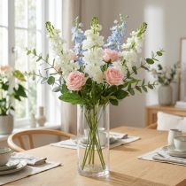 Artikel Levkoje Hvid kunstig blomst Kunstig stilkblomst 78cm
