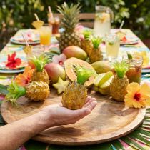Artikel Mini Ananas Sæt Dekorativ Frugt Kunstig Tropisk Fest 6 Stykker