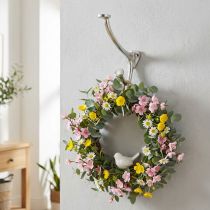 Artikel Vægkrog vintage look sølv metal dekoration krog H22cm