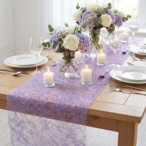 Artikel Deco fleece Sizoweb bordløber lilla 30cm 5m