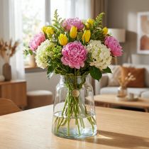 Artikel Dekorativ glasvase blomstervase retro klar Ø22,5 cm H29 cm